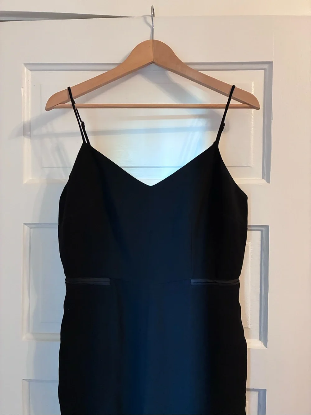 Maeve Anthropologie Magdalena Jumpsuit Classic Black Spaghetti-Strap Size 10
